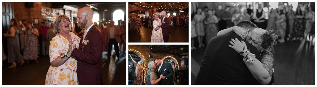 Brian and Jeff share dances with their moms at their wedding reception