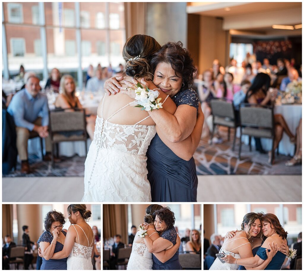 bride shares a dance with her mother at her wedding