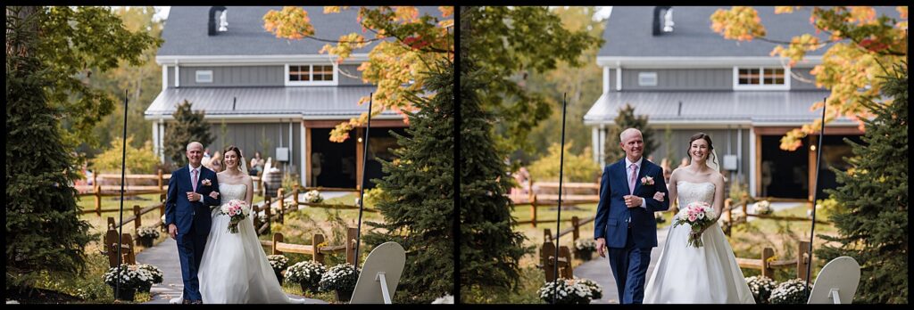 wedding ceremony at a September wedding at the Legacy on 18 mile creek hamburg NY